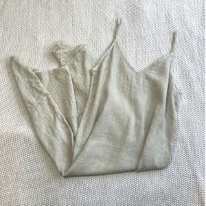 Terzo Millennio Italy Linen Dress Size Small Semi Sheer Relaxed Cream Boho Beach